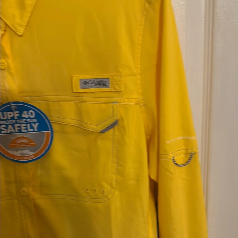 Columbia WOMENS XL Yellow Long Sleeve Shirt:  BRAND NEW - Picture 4 of 8